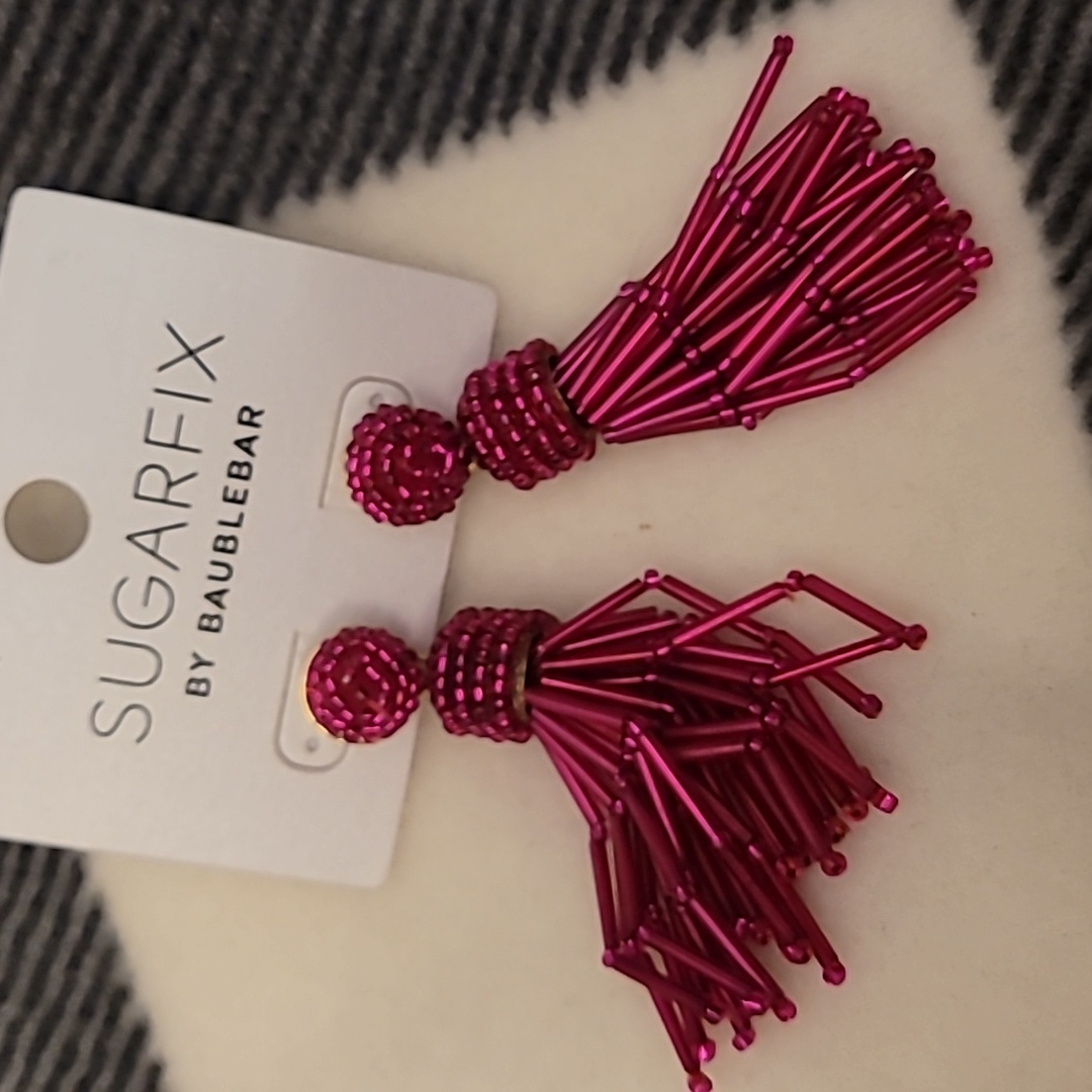 Sugarfix By Baublebar Pink Tassel Earrings Nwt 15$